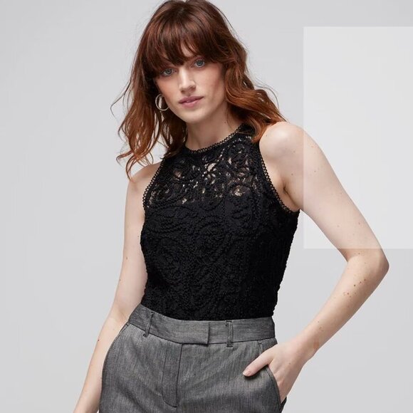 White House Black Market Tops - White House Black Market Sleeveless Lace Shell Top NWT